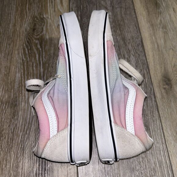 Vans Old Skool Womens US Size 6 Pink White Suede Skate Tie Dye Sneaker Shoes - Picture 10 of 11